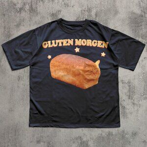 Gluten Morgen Funny Cat meme T-shirt